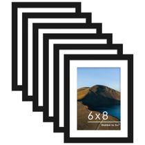 Conjunto de 6 porta-retratos PEALSN para fotos 5x7 ou 6x8 sem tapete Conjunto de 6 porta-retratos PEALSN para fotos 5x7 ou 6x8 sem tapete