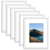 Conjunto de 6 porta-retratos PEALSN para fotos de 8,5 x 11, branco Conjunto de 6 porta-retratos PEALSN para fotos de 8,5 x 11, branco