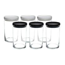 Conjunto De 6 Potes Em Vidro Com Tampa Canary 880 Ml Conjunto De 6 Potes Em Vidro Com Tampa Canary 880 Ml