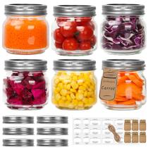 Conjunto de 6 Potes Mason de 240 ml da Eathtek Conjunto de 6 Potes Mason de 240 ml da Eathtek