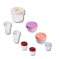 Conjunto de 6 potes pequenos mais saleiro paliteiro organizador - No Limite Conjunto de 6 potes pequenos mais saleiro paliteiro organizador - No Limite