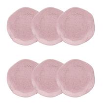 Conjunto de 6 Pratos de Sobremesa Pink Sand Oxford Conjunto de 6 Pratos de Sobremesa Pink Sand Oxford