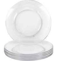 Conjunto de 6 Pratos de Vidro Raso 23cm Astral Duralex