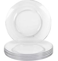 Conjunto de 6 Pratos de Vidro Raso 23cm Astral Duralex