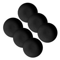 Conjunto De 6 Pratos Fundo Coup Preto Acetinado Alleanza