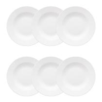 Conjunto de 6 Pratos Fundos 23,5cm Flamingo White Conjunto de 6 Pratos Fundos 23,5cm Flamingo White