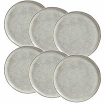 Conjunto de 6 Pratos Raso Bio Pistache de Stoneware 27cm - Porto Brasil