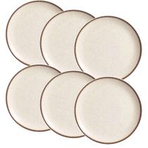 Conjunto de 6 Pratos Raso de Cerâmica Vanilla 29cm - Alleanza