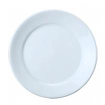 Conjunto de 6 Pratos Raso Mesa Jantar Porcelana Resistente 24,5 cm Bar Hotel Germer