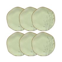 Conjunto De 6 Pratos Rasos 27 Cm Porcelana Ryo Bambu Oxford