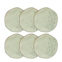 Conjunto de 6 Pratos Rasos 27cm Ryo Bambu Conjunto de 6 Pratos Rasos 27cm Ryo Bambu