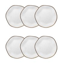 Conjunto de 6 Pratos Sobremesa 21,5cm Ryo Maresia