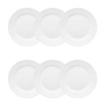 Conjunto de 6 Pratos Sobremesa 22cm Flamingo White Conjunto de 6 Pratos Sobremesa 22cm Flamingo White