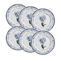Conjunto de 6 Pratos Sobremesa Valência de Cerâmica 21cm - Alleanza Conjunto de 6 Pratos Sobremesa Valência de Cerâmica 21cm - Alleanza