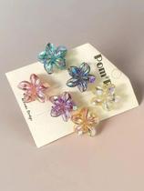 Conjunto De 6 Presilhas De Cabelo Mini Flor Brilhante Para Mulheres E Meninas, Acessórios De Cabelo Conjunto De 6 Presilhas De Cabelo Mini Flor Brilhante Para Mulheres E Meninas, Acessórios De Cabelo