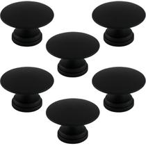 Conjunto de 6 Puxadores 200 Tucson Ponto Preto Fosco Para Móveis Armários e Gavetas Conjunto de 6 Puxadores 200 Tucson Ponto Preto Fosco Para Móveis Armários e Gavetas