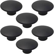 Conjunto de 6 Puxadores 201 Tucson Ponto Preto Fosco Para Móveis Armários e Gavetas Conjunto de 6 Puxadores 201 Tucson Ponto Preto Fosco Para Móveis Armários e Gavetas