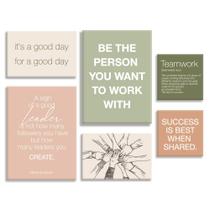 Conjunto de 6 Quadros Motivacionais para Escritório YEOION Conjunto de 6 Quadros Motivacionais para Escritório YEOION