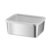 Conjunto De 6 Recipientes De Armazenamento De Alimentos Em Aço Inoxidável À Prova De Vazamentos Com