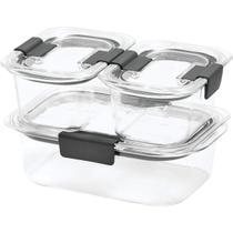 Conjunto de 6 Recipientes de Armazenamento de Alimentos Rubbermaid Brilliance