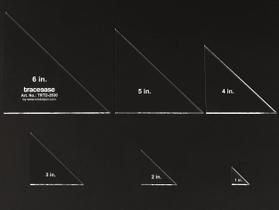 Conjunto de 6 Réguas Triangulares para Medições Geométricas 2,5/5/7,5/10/12,5/15 cm, Espessura 0,3 cm - Traceease