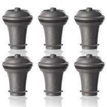 Conjunto de 6 Rolhas de Vácuo Wine Saver Vacu Vin - Cinza