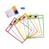 Conjunto De 6 Sacos Reutilizáveis Para Quadro Branco Com Caneta E Apagador Conjunto De 6 Sacos Reutilizáveis Para Quadro Branco Com Caneta E Apagador