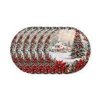 Conjunto De 6 Sousplats De Natal Com Cena De Neve VIKAMA Decorações De Mesa Para Festas E Reuniões