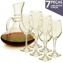 Conjunto De 6 Taças 320ml E Decanter Em Vidro 1,5L Gourmet Conjunto De 6 Taças 320ml E Decanter Em Vidro 1,5L Gourmet