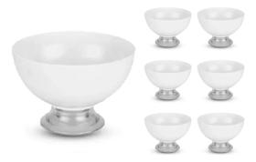 Conjunto de 6 Taças 370ml em Acrílico para Sobremesas cor:branco Conjunto de 6 Taças 370ml em Acrílico para Sobremesas cor:branco