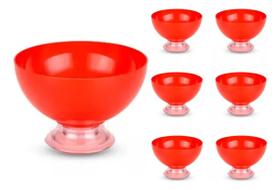 Conjunto de 6 Taças 370ml em Acrílico para Sobremesas cor:vermelho Conjunto de 6 Taças 370ml em Acrílico para Sobremesas cor:vermelho