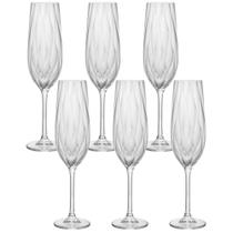 Conjunto de 6 Taças Crex Optic de Champanhe de Cristal Ecológico 270ml - Bohemia