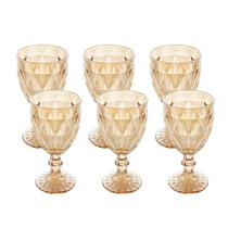 Conjunto de 6 Taças de Água Diamond Âmbar Metalizado 325 ml Lyor Design Conjunto de 6 Taças de Água Diamond Âmbar Metalizado 325 ml Lyor Design