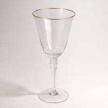 Conjunto de 6 Taças de Cristal Royal com Borda Dourada 235 ml