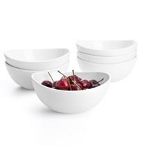Conjunto de 6 taças de porcelana sueca de 18 onças para sopa de cereais e frutas Conjunto de 6 taças de porcelana sueca de 18 onças para sopa de cereais e frutas