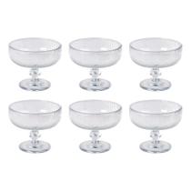 Conjunto de 6 Taças de Sobremesa com Listras 350 ml Conjunto de 6 Taças de Sobremesa com Listras 350 ml