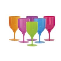 Conjunto de 6 Taças Multiuso Kit de Taças Plásticas Para Água, Vinho, Coquetéis, Drinks, Doces e Sobremesas - New Plastic