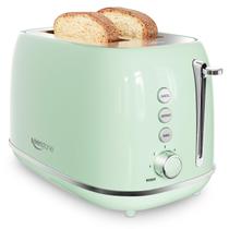 Conjunto de 6 tonalidades retrô de aço inoxidável Toaster Keenstone de 2 fatias