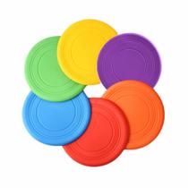Conjunto de 6 unidades de silicone macio Flying Disc Toy SUHEEUS para crianças