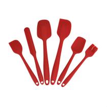 Conjunto de 6 utensilios cozinha silicone resistente mori