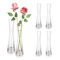 Conjunto de 6 vasos Glass Bud Vases Hewory, pequenos e transparentes para peças centrais