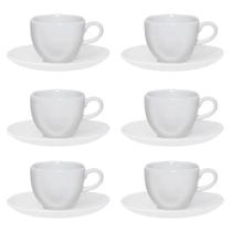 CONJUNTO DE 6 XÍCARAS GRANDES DE CHA 220ML COM PIRES RYO WHITE Oxford Porcelanas