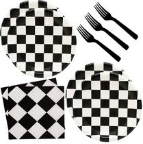 Conjunto de 60 peças para carros de corrida quadriculados HSPAIDYP Conjunto de 60 peças para carros de corrida quadriculados HSPAIDYP