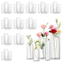 Conjunto de 60 Vasos Cilíndricos de Vidro Transparente Zomiol 10-25 cm