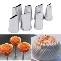 Conjunto de 7 Bicos para Decoração de Bolos Suuker Fondant Rose