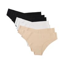 Conjunto De 7 Calcinhas Femininas Sem Costura De Cintura Baixa Em Seda Gelada Invisível Tamanhos