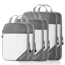 Conjunto de 7 Cubos de Compressão para Viagem NICOSHOW - Cinza Conjunto de 7 Cubos de Compressão para Viagem NICOSHOW - Cinza