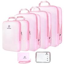 Conjunto de 7 Cubos de Compressão PFEYRPK para Viagem com Bolsa