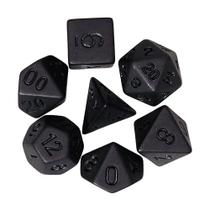 Conjunto de 7 dados - All Black - RPG