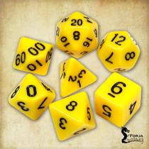 Conjunto de 7 dados- Amarelo - RPG Conjunto de 7 dados- Amarelo - RPG